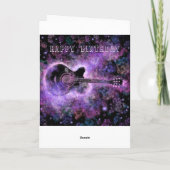 Happy Birthday Card Romantic Gitarre Karte (Rückseite)