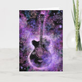Happy Birthday Card Romantic Gitarre Karte (Vorderseite)