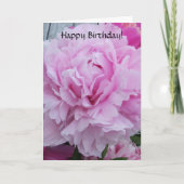 Happy Birthday Card Rosa Peonies / Peony Blume Karte (Vorderseite)