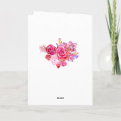 Happy Birthday Card Rose Bouquet - Ihr Text Karte (Rückseite)