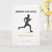 happy birthday card runner karte (Gelbe Blume)