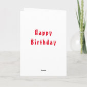 Happy Birthday Card Santa mit Geschenken Karte (Rückseite)