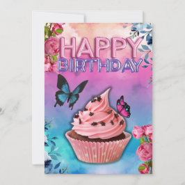 Happy Birthday Card (Schmetterlingsthema) Feiertagskarte