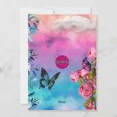 Happy Birthday Card (Schmetterlingsthema) Feiertagskarte (Rückseite)