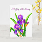 Happy Birthday Card Schöne Irische Blume Karte (Gelbe Blume)
