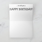 Happy Birthday Card: Schwarze Katze kommt Karte (Innenseite)