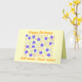 Happy Birthday Card Schwester hinzufügen Karte (Gelbe Blume)