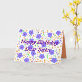 Happy Birthday Card Sister Karte (Gelbe Blume)
