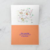 Happy Birthday Card Sister, personalisierbar Karte (Innenseite)