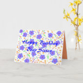 Happy Birthday Card Sister, personalisierbar Karte (Gelbe Blume)