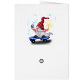 Happy Birthday Card Skater Gnome mit Geschenken (Hinten)