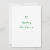 Happy Birthday Card - Spaß - Frosch spielen Gitarr Karte (Rückseite)