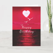 Happy Birthday Card Sunset - Romantisch Karte (Vorderseite)