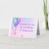 Happy Birthday Card Template Karte (Rückseite)