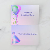 Happy Birthday Card Template Karte (Innenseite)