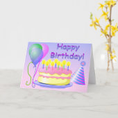Happy Birthday Card Template Karte (Gelbe Blume)