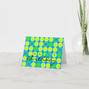 Happy Birthday Card Tennis Ball Karte