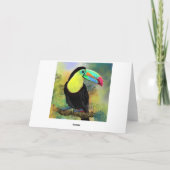 Happy Birthday Card Tropical Toco Toucan Bird Karte (Rückseite)