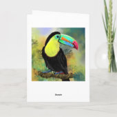 Happy Birthday Card Tropical Toco Toucan Bird Karte (Rückseite)