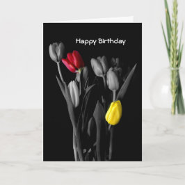 Happy Birthday Card Tulips Karte