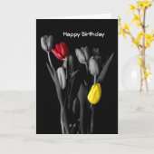 Happy Birthday Card Tulips Karte (Gelbe Blume)