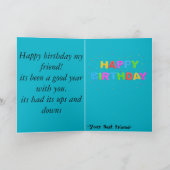 Happy Birthday Card von Best Friend Karte (Innenseite)