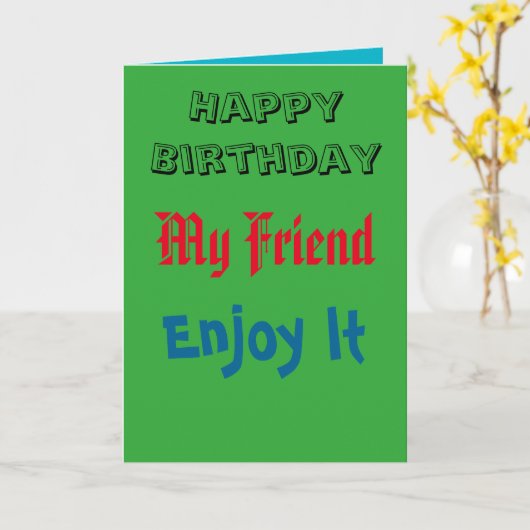 Happy Birthday Card von Best Friend Karte (Gelbe Blume)