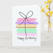 Happy Birthday Card Watercolor Karte (Gelbe Blume)