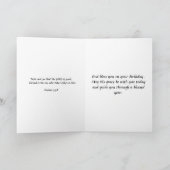 Happy Birthday Card Wein mit Blume Karte (Innenseite)