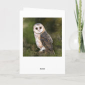 Happy Birthday Card Western Barn Owl Karte (Rückseite)