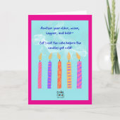 Happy Birthday Card with Candles Karte (Vorderseite)
