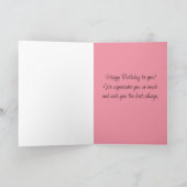 Happy Birthday Caregiver Pink Coneflowers Garten Karte (Innenseite)