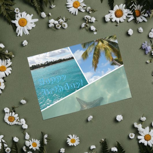 Happy Birthday Caribbean Foto Collage Karte