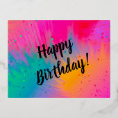 Happy Birthday Carnival Spritzer Postkarte (Vorderseite)