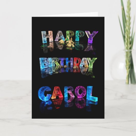 Happy Birthday Carol Card Karte (Vorderseite)