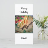 Happy Birthday Carol Karte (Stehend Vorderseite)