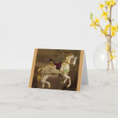 Happy Birthday Carousel Pferd Karte (Gelbe Blume)