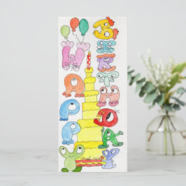 Happy Birthday Cartoon Blubble Characters