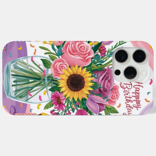 Happy Birthday Case-Mate iPhone Hülle (Rückseite (Horizontal))