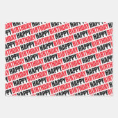 Happy Birthday Casino Geschenk Geschenkpapier Set (Vorderseite)