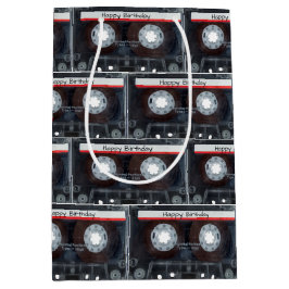 Happy Birthday Cassette Tape Mittlere Geschenktüte