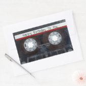 Happy Birthday Cassette Tape Rechteckiger Aufkleber (Umschlag)