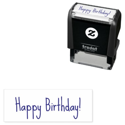 Happy Birthday! Casual Handwritten Font Style Text Permastempel (Beispiel)