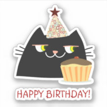 Happy Birthday Cat Black Funny