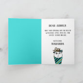 Happy Birthday Cat Cake & Party Bunting Karte (Innenseite)