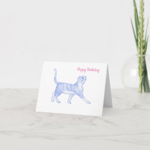 Happy Birthday cat card Karte