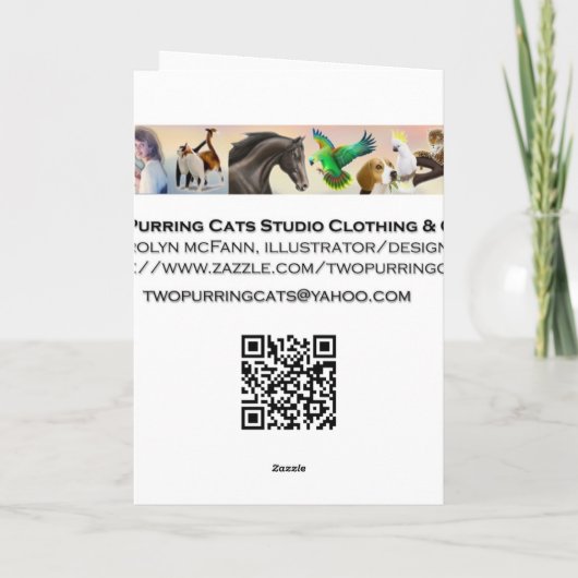 Happy Birthday Cat Friends Card Karte (Rückseite)