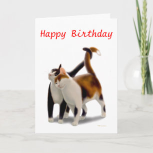 Happy Birthday Cat Friends Card Karte