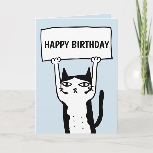 HAPPY BIRTHDAY CAT GREETING CARDS FEIERTAGSKARTE (Vorderseite)