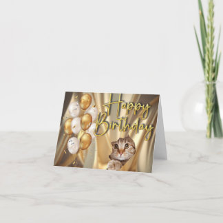 Happy Birthday Cat Karte